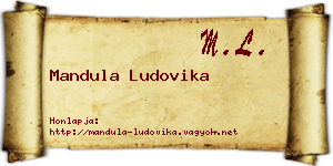 Mandula Ludovika névjegykártya